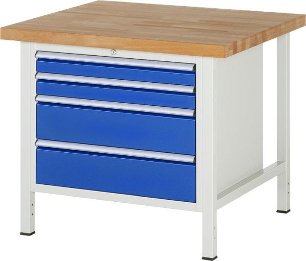 Etabli RAU série 8000 - modèle 8261, L1000 x P900 x H840-1040 mm, base système L860 x P850 x H800-1000 mm, 03-8261A2-109B4H.11