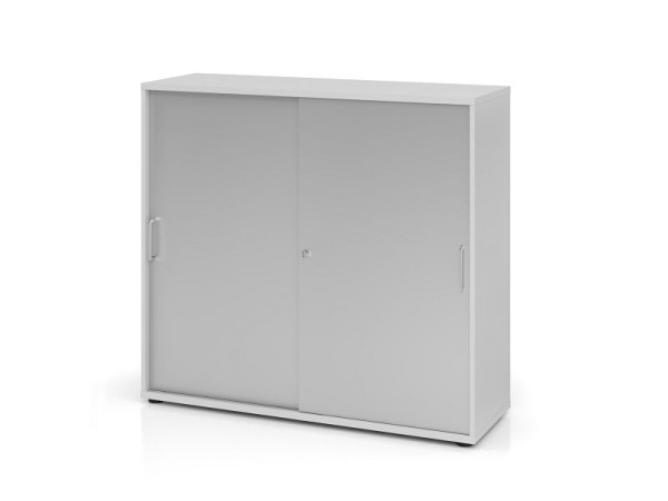 Armoire à portes coulissantes Hammerbacher 1753S BS, 3 OH, corps : gris / façade : argent, 120 x 40 x 110 cm (LxPxH), V1753S/5/S/BS