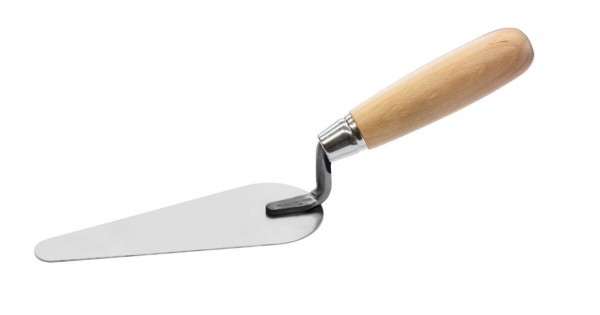 TECTOOL Katzenzungenkelle inoxydable, bois, 140mm, 18029