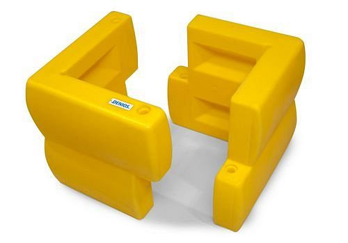Profilé de protection de pilier DENIOS en PE, jaune, jeu = 2 pièces
