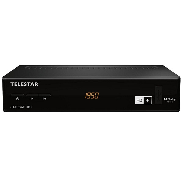 TELETAR STARSAT HD + comprenant 6 mois récepteur HD +, récepteur satellite HDTV gratuit, lecteur multimédia USB, alimentation à économie d'énergie, Dolby Digital Plus, 5310464