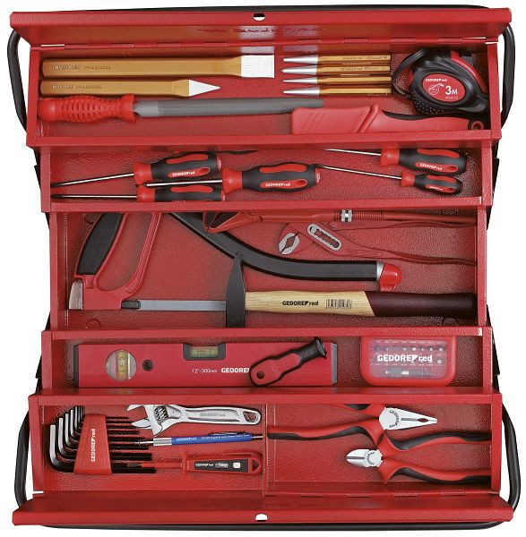Coffret à outils GEDORE rouge BASE dans une boîte à outils, 72 pièces, 3301628