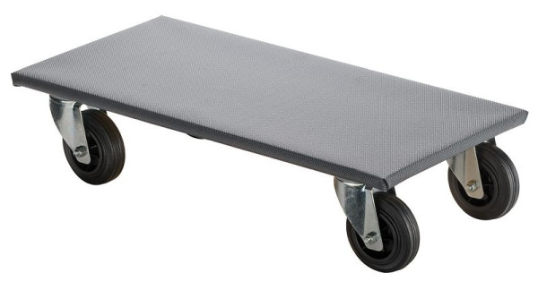 Rouleau polyvalent BS rollers, roue Ø 100 mm, hauteur d'installation 145 mm, roue en caoutchouc, capacité de charge 250 kg, dimensions de plaque 350x600 mm, pack : 2 pièces, A.-ROLLER.400