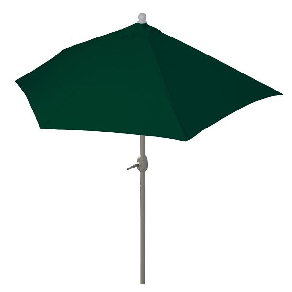 Parasol Mendler semi-circulaire Parla, demi-parasol balcon parasol, UV 50+ polyester/aluminium 3kg, 270cm vert sans support, 97730