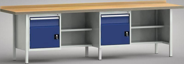 Etabli standard KLW - 3000 x 700 x 840 mm L x P x H, WS388N-3000M40-E1680