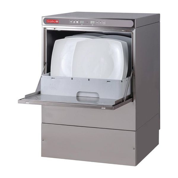 Lave-vaisselle Gastro M Maestro 400V avec pompe de vidange, distributeur de savon et récipient intermédiaire, DK358