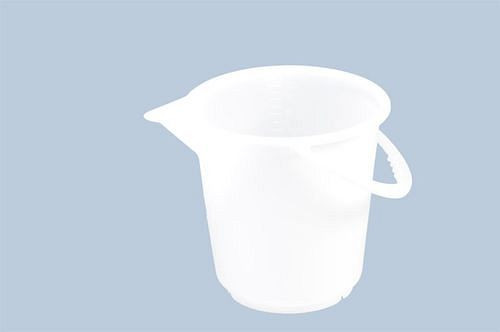 Seau industriel DENIOS en plastique, volume 10,5 l, rond, avec bec verseur, adapté aux aliments, lot de 8, 308416
