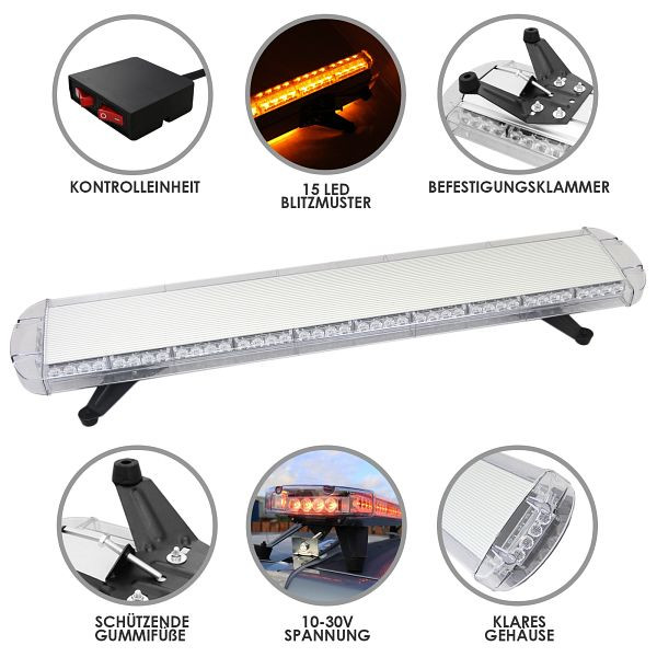 Barre lumineuse d'avertissement lumineuse LED Monster 88 LED, 25834
