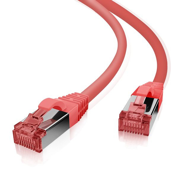 Câble patch Helos S/FTP Cat 6 rouge 30,0m, 118005