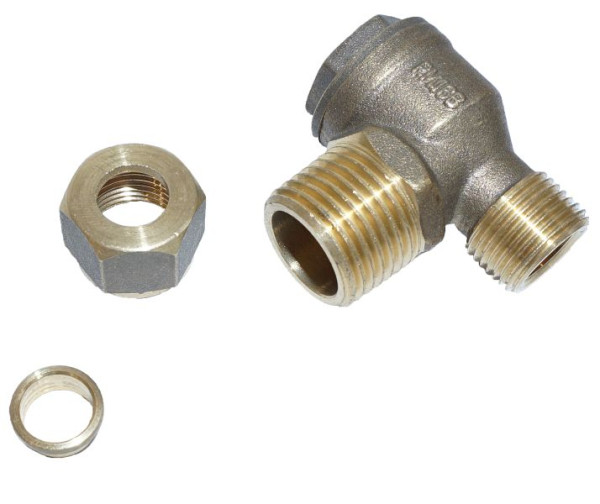 Clapet anti-retour AEROTEC 1/2 pouce AG - tube 10 mm - sans raccord de décharge, 9048062
