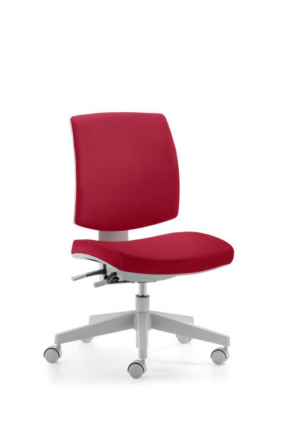 Mayer Sitzmöbel Chaise pivotante Educator, structure grise, assise et dossier rembourrés, rouge, 2432_30461