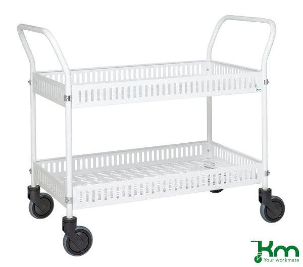 Chariot de table Kongamek avec jante, 4 roulettes, Blanc, KM4200
