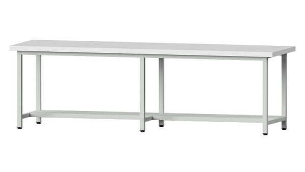 Bancs de travail ANKE table de travail, modèle 191, 2800 x 800 x 850 mm, RAL 7035, KSP 50 mm, 401.454