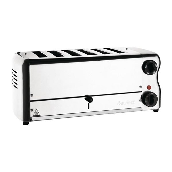 Grille-pain Rowlett Esprit 6 fentes chrome avec 2 éléments supplémentaires et cage sandwich, CH185