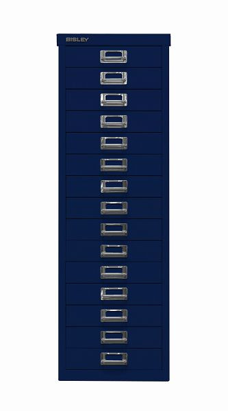 Bisley MultiDrawer™, série 39, DIN A4, 15 tiroirs, bleu oxford, L3915639