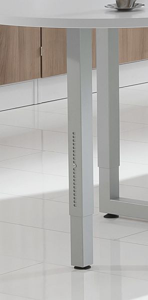 Hammerbacher pied d'appui carré R argent, tube carré 50x50 mm, VSTFR/S
