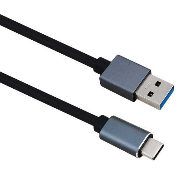 Câble de connexion Helos, prise USB 3.1 A/ prise USB Type-C™, PREMIUM, 1,0 m, noir, 288353