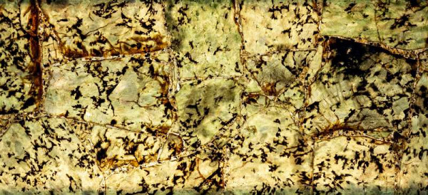 rutec Projekt pour papier peint VARDAflex 480x220x20mm, pierre naturelle, labradorite, vert, gris, élément de design marron, PCFLAB
