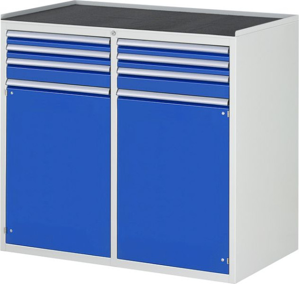 Armoire à tiroirs RAU 7000, 1145x650x1035mm, gauche : 2x60, 90mm, porte battante, droite : tiroir 2x60, 90mm, porte battante, support métallique, 03-LL7.13.13A-MT.11