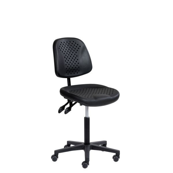 Chaise de travail SOFAME AIRPLUS à roulettes, hauteur d'assise 52-72, avec réglage de la profondeur d'assise, piètement en polyamide, W050030021