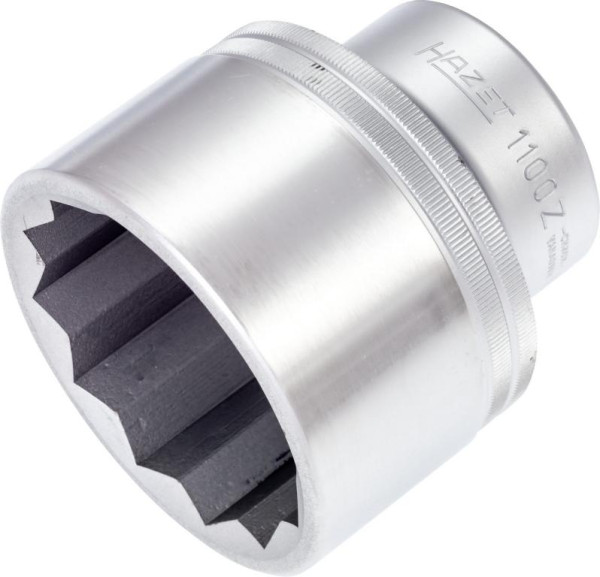 Embout pour clé à douille Hazet, double hexagonal, carré creux 25 mm (1 pouce), profil externe double hexagonal, 65 mm, 1100Z-65