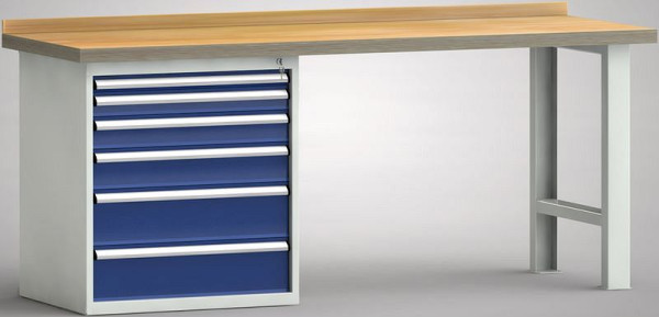 Etabli professionnel KLW - 2000 x 700 x 845 mm L x P x H, WP523N-2000M45-E7023
