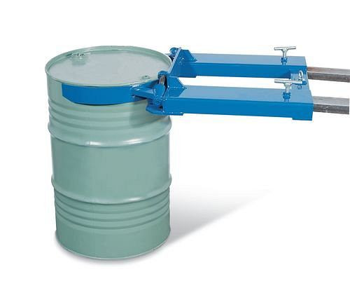 Pince à fût DENIOS FK, acier peint, pour 1 fût en tôle ondulée de 200 l, 164-394
