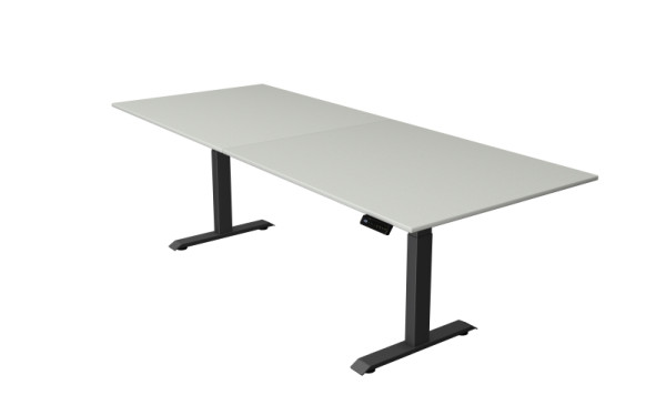 Kerkmann table debout/assise Move 4 nouveau 250 x 100 cm structure anthracite, plateau gris clair, 10081211
