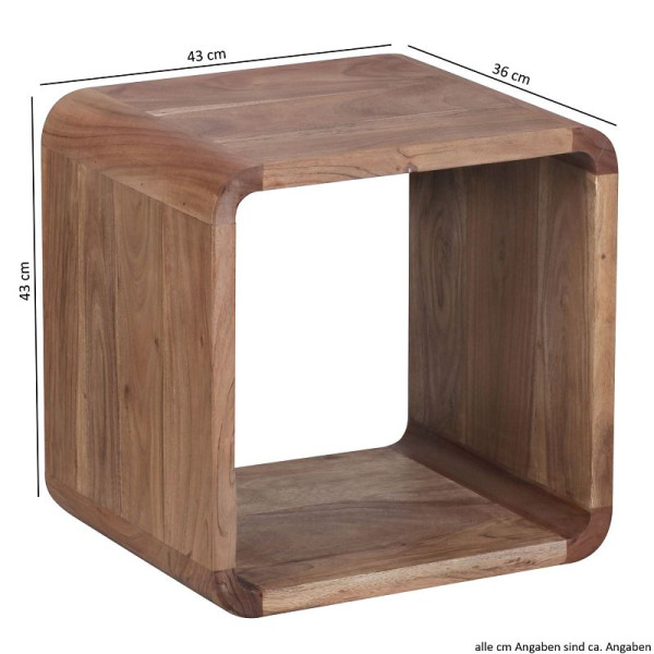 Wohnling set de 2 tables gigognes BOHA table basse design en bois massif acacia 2 tables, WL1.540