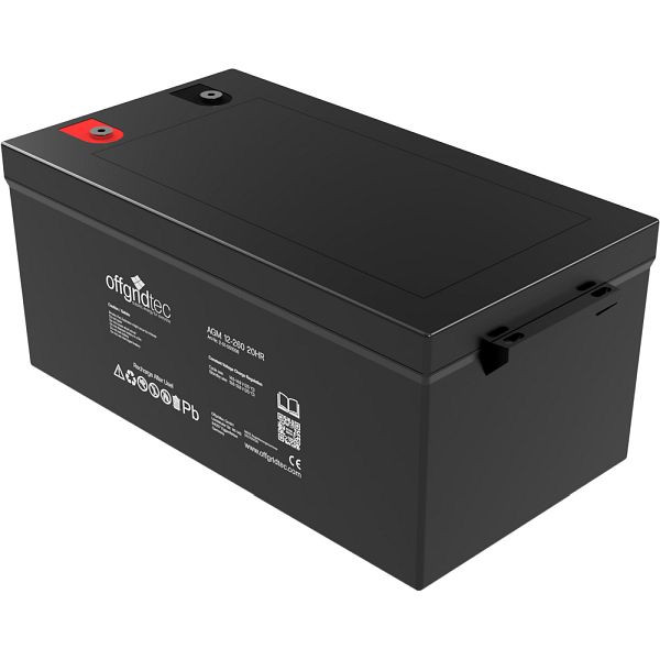 Offgridtec AGM 260Ah 20HR 12V - batterie solaire extrêmement résistante aux cycles, 2-01-001006
