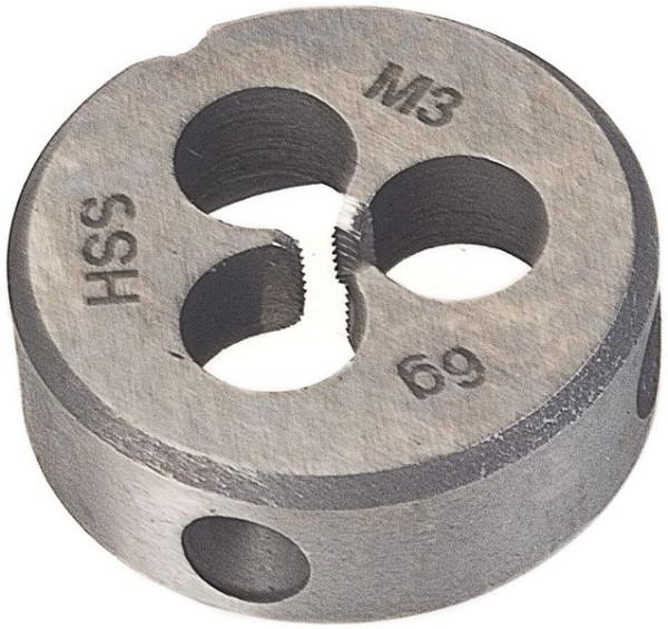 Matrices Hazet, filières filetées pour filetages externes, filetage : M 3 x 0,5, 849AG-M3