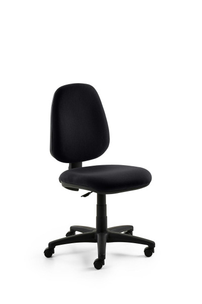 Mayer Sitzmöbel chaise pivotante, cadre noir, roulettes pour tapis, noir, 2211S_26397