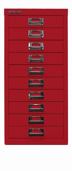 Bisley MultiDrawer™, série 29, DIN A4, 10 tiroirs, rouge cardinal, L2910670