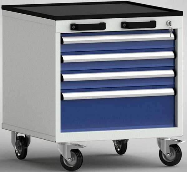 Chariot à outils standard KLW - 572 x 655 x 650 mm L x P x H avec rebord sur 4 côtés, FEA0500-04ESV-001