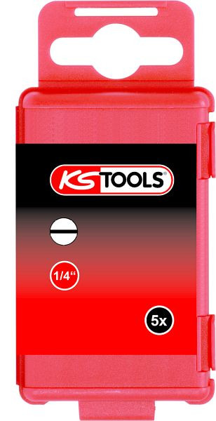 KS Tools Embout fendu 1/4", 75 mm, 3 mm, paquet de 5, 911.7733