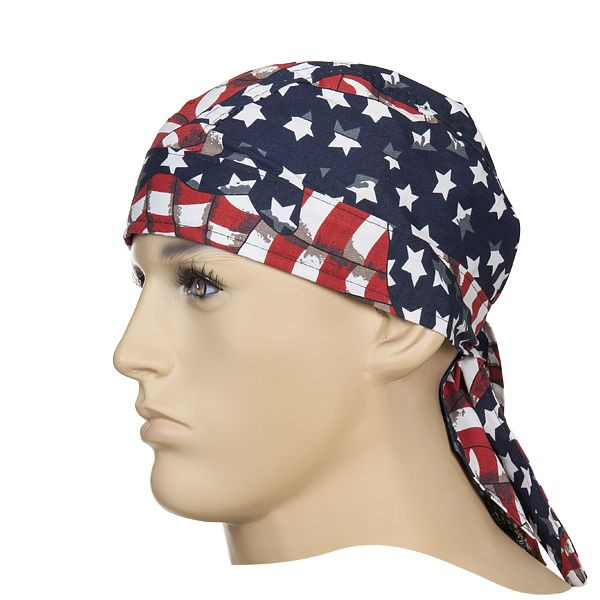 ELMAG bandana de protection contre la chaleur 'Drapeau USA' WELDAS 23-3604, en coton, diamètre de la tête 46-68 cm, 59176