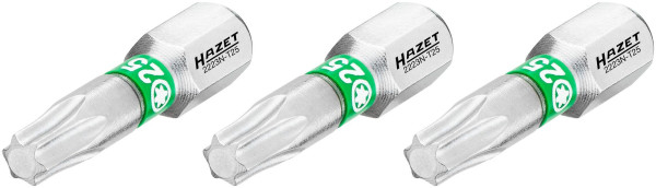 Embout Hazet, 6 pans plein 6,3 (1/4 pouce), profil intérieur TORX®, T25, nombre d'outils : 3, ouverture de clé : T25, 2223N-T25/3