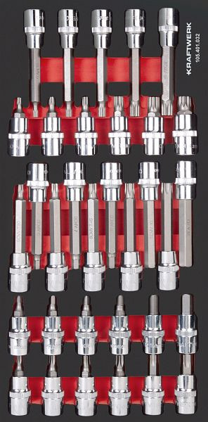 Kraftwerk PRO LINE EVA 1/2" insert de douille 20x40 mm 33 pièces, 105.401.032