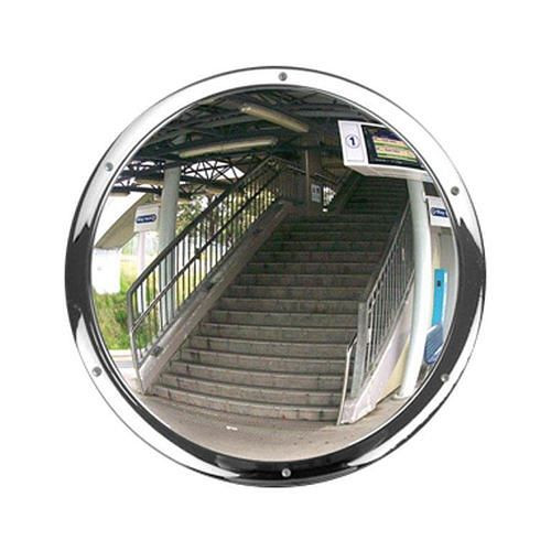 Miroir anti-vandalisme Moravia en acier inoxydable, Ø 500 mm, 271615