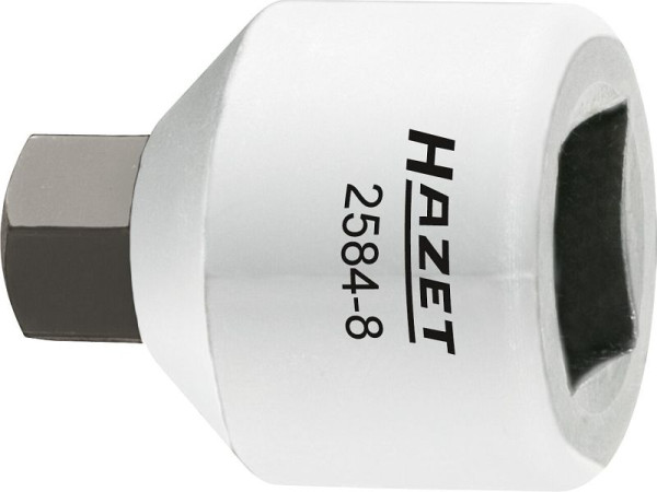 Hazet Douille de tournevis pour étrier de frein, carré creux 10 mm (3/8"), profil à douille hexagonale, 8 mm, 2584-8