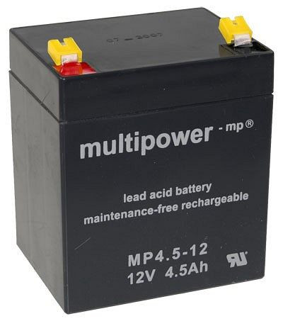 Batterie au plomb d'origine AGI pour MULTIPOWER MP4.5-12, 80679