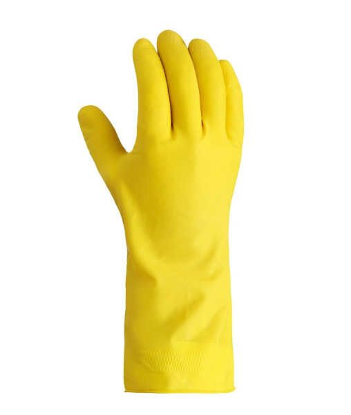 Gants de ménage teXXor LATEX NATUREL, jaune, taille : 7, paquet de 200 paires, 2220-7