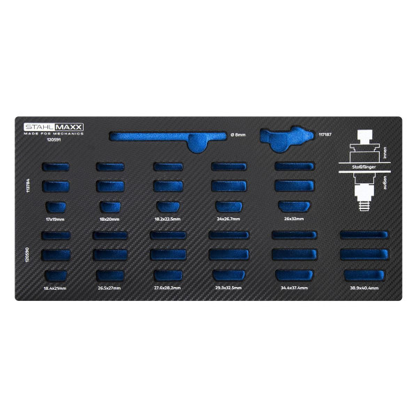 Insert en mousse Stahlmaxx Fit pour jeu d'outils de poinçonnage PDC, 17 - 40,4 mm, XXL-120591S