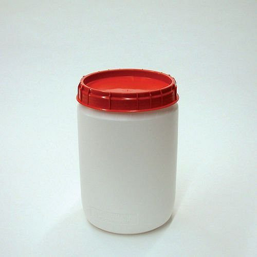 Fût à col super large DENIOS SWH 39, en polyéthylène (PE), volume de 39 litres, blanc-rouge, 179-658
