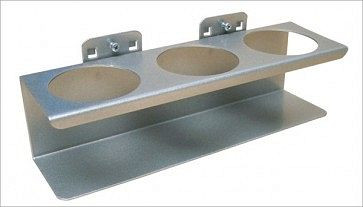 Porte-boîte rond ADB triple, dimensions LxØ : 300 mm x 70 mm, couleur : aluminium, RAL 9006, 23176