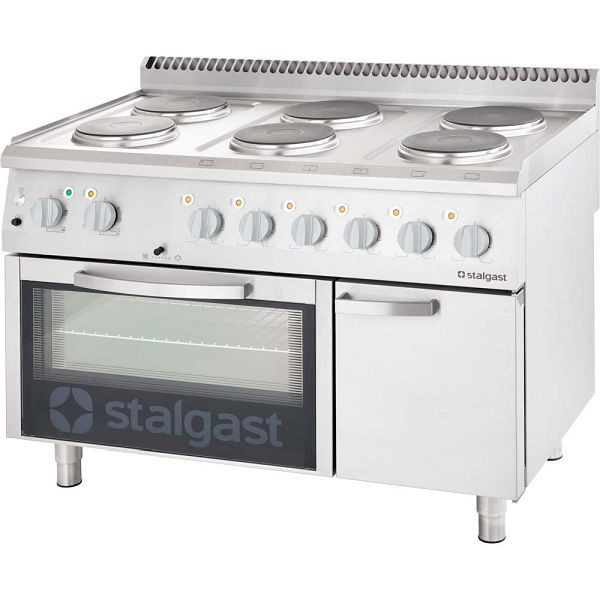 Cuisinière électrique avec four Stalgast (GN 2/1) série 700 ND - 6 plaques (6x2,6), SL32611S