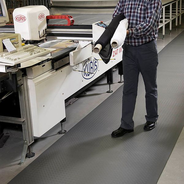 Notrax Sof-Tred tapis de travail ergonomique anti-fatigue 411, gris, 91cm, vendu au mètre, 411C0336GY