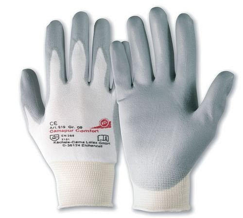 Gants KCL Camapur Comfort, revêtement PU supplémentaire, catégorie II, taille 10, UE : 10 paires, 158-143