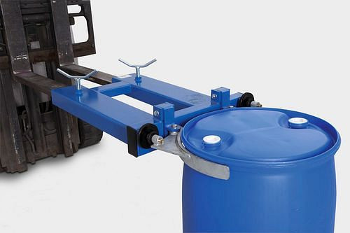 Pince à fût DENIOS SK-S, acier peint, pour 1 fût en acier ou en plastique de 200 l, 212-869
