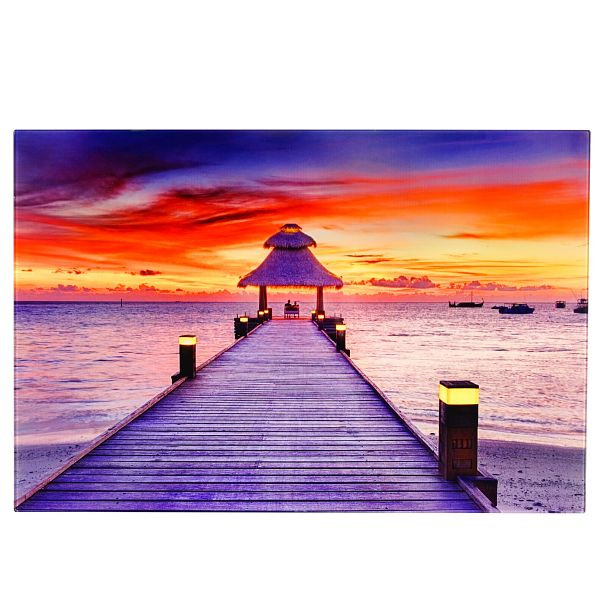 Image en verre Mendler T116, motif d'affiche murale, 40x60cm, pont, 36754